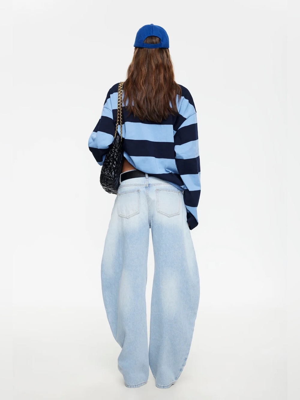 Lioness Navy and Light Blue Striped Rugby Polo - Picture 2 of 7